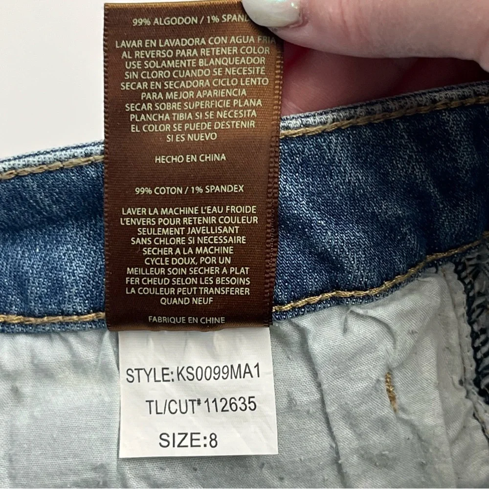 Kut From‎ the Kloth Gidget Frey Short Denim Jean Womens Size 8 Blue Pockets